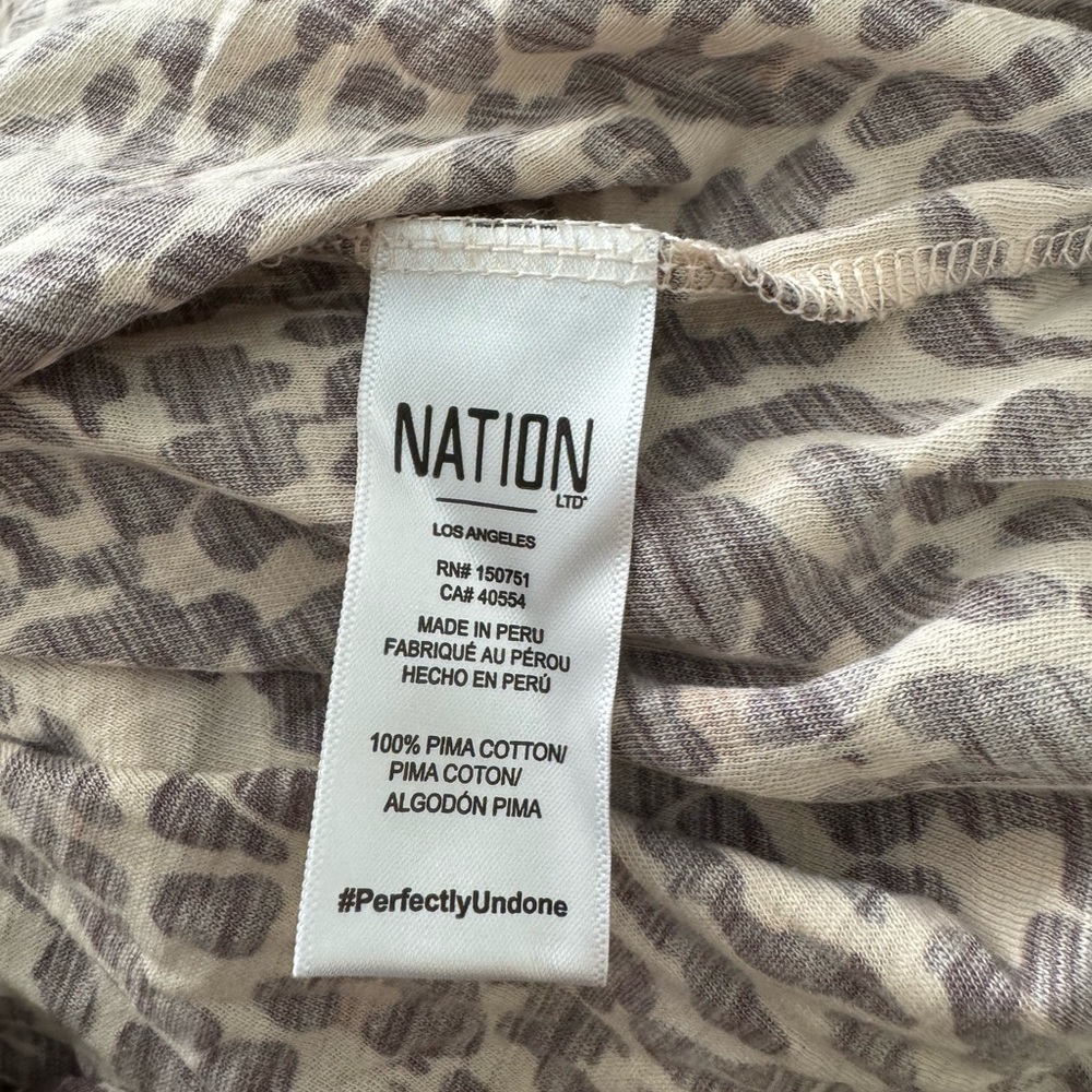 Nation LTD Leopard Print Smocked Mock Neck Blouse – Size Small - Picture 11 of 14